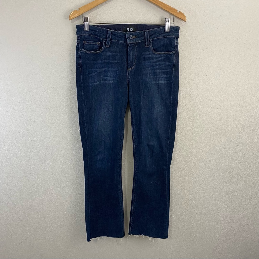Paige Riley Crop Flare Dark Blue Jeans Women’s Size‎ 28